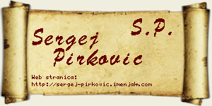 Sergej Pirković vizit kartica
